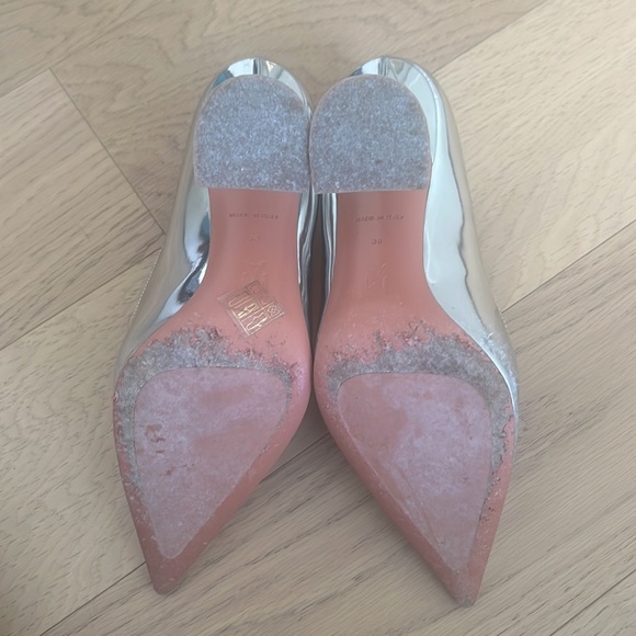 Amina Muaddi silver Ami mirror pump - Picture 6 of 6